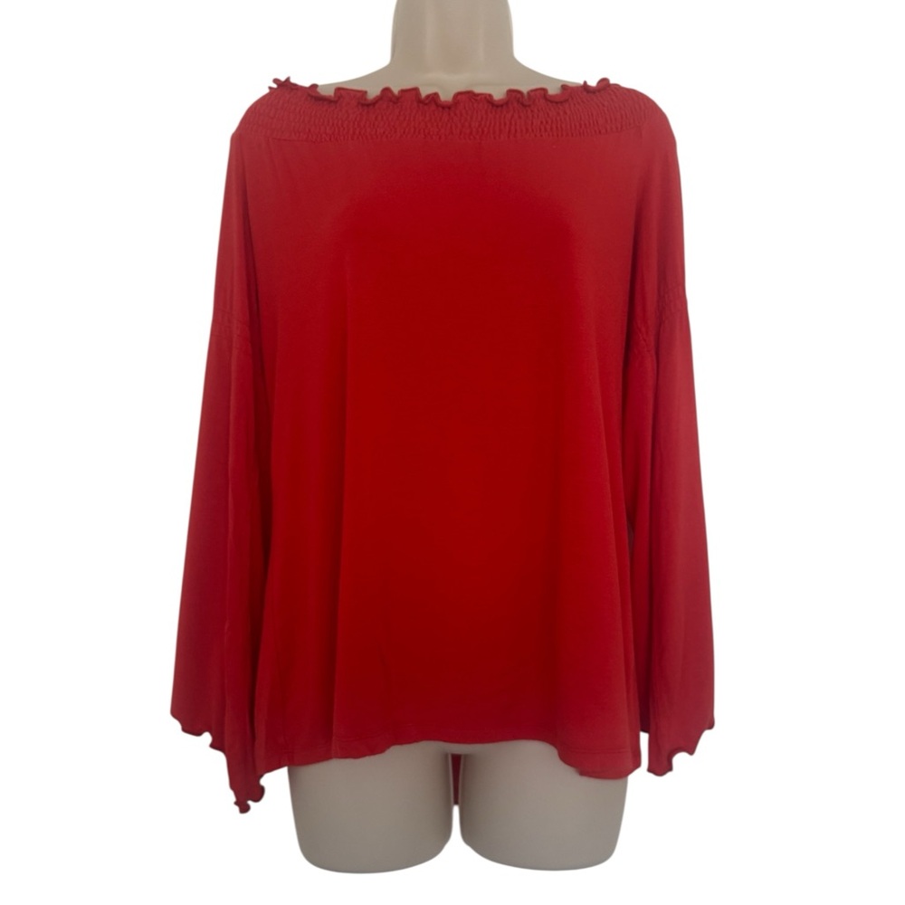 Boston Proper Scarlet Off-Shoulder Blouse | Sz S | $129